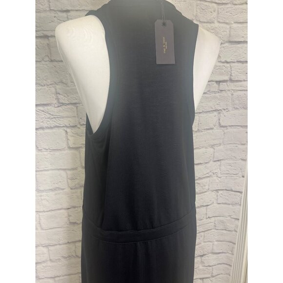 Rag & Bone Rower Belted Midi Dress NEW with Tags Black Color Size Large Ladies - Picture 7 of 13